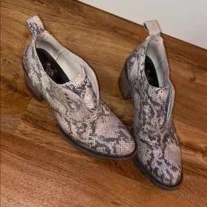 Freebird Snakeskin Booties